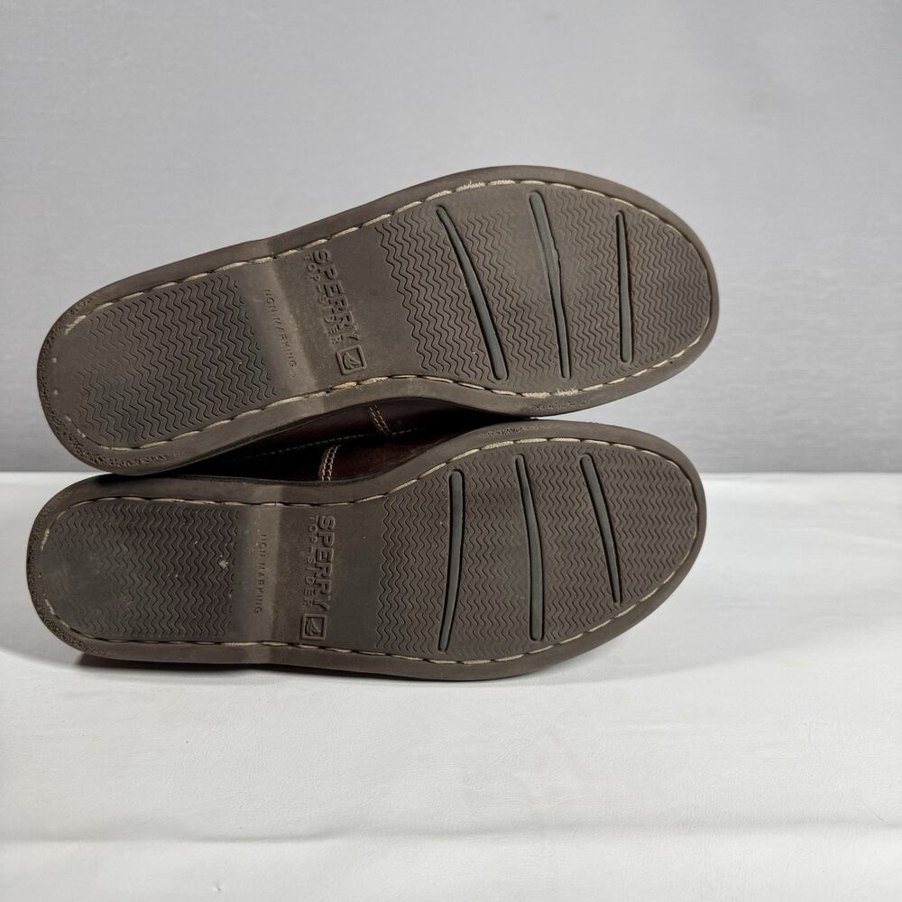 Sperry Top-Sider 0764027 Brown Mako 2 Eye Leather Boat Shoes Mens Sz 9.5 Preppy - Picture 5 of 10